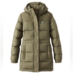 W’s L.L. Bean Mountain Classic Down Parka Olive Green Plus 1X